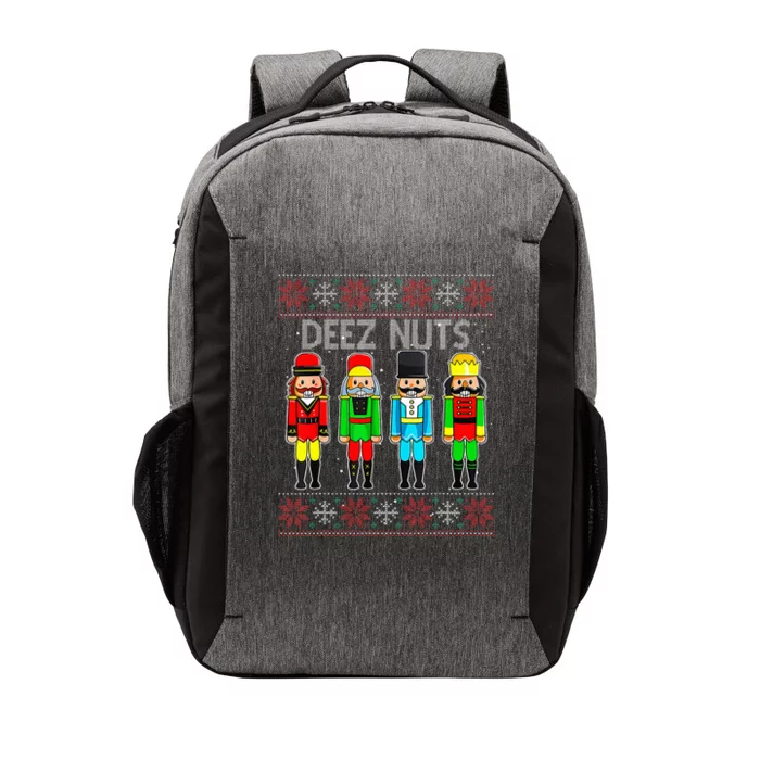 Deez Nuts Nutcracker Ugly Christmas Sweater Funny Xmas Vector Backpack