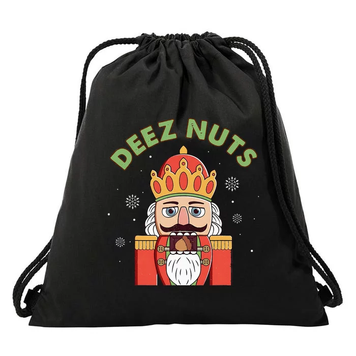 Deez Nuts Nutcracker Nut Christmas Pjs Drawstring Bag