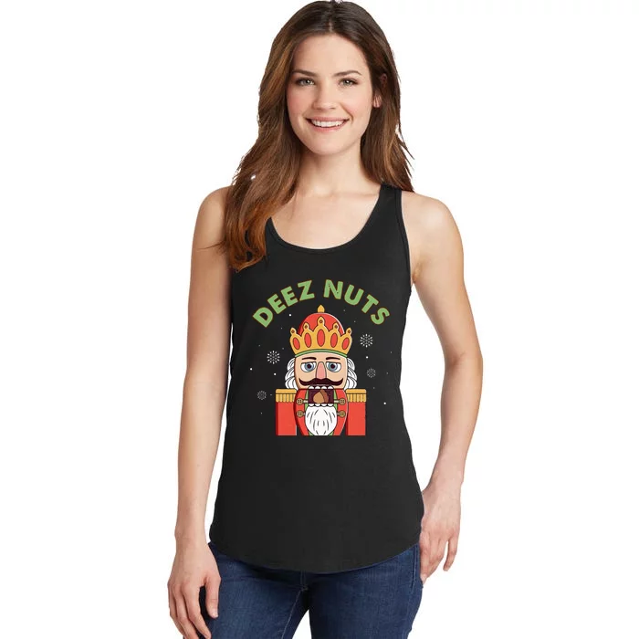 Deez Nuts Nutcracker Nut Christmas Pjs Ladies Essential Tank