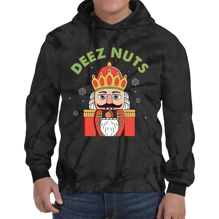 Deez Nuts Nutcracker Nut Christmas Pjs Tie Dye Hoodie