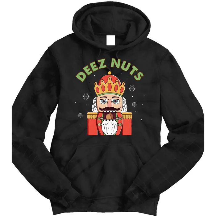 Deez Nuts Nutcracker Nut Christmas Pjs Tie Dye Hoodie