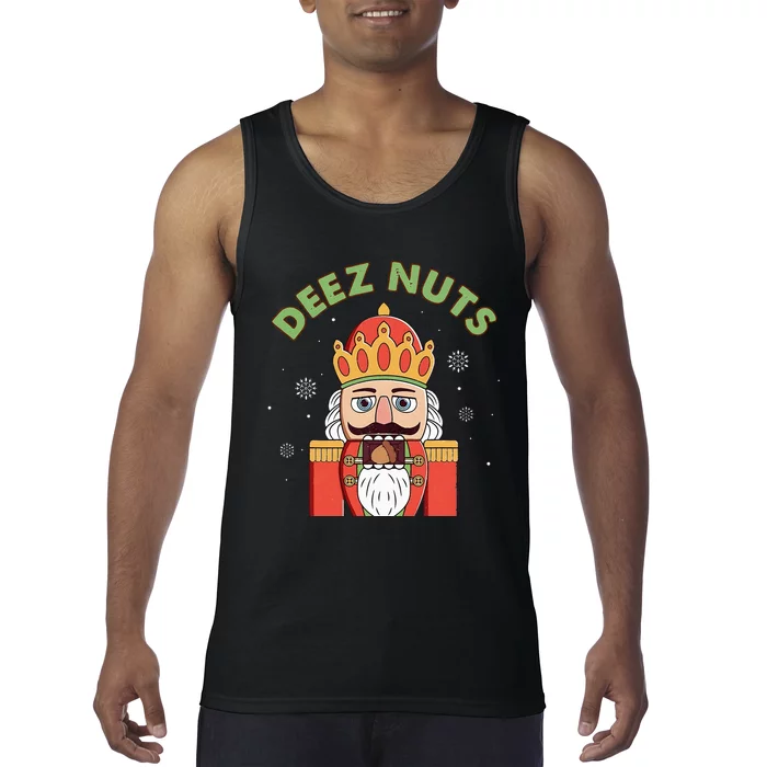 Deez Nuts Nutcracker Nut Christmas Pjs Tank Top