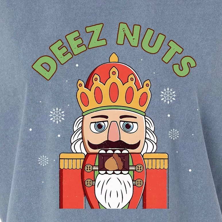 Deez Nuts Nutcracker Nut Christmas Pjs Garment-Dyed Women's Muscle Tee