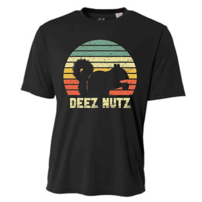 Deez Nuts Nutcracker Squirrel Deez Nutz Deezs Nut Funny Cooling Performance Crew T-Shirt