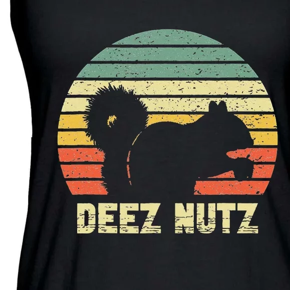 Deez Nuts Nutcracker Squirrel Deez Nutz Deezs Nut Funny Ladies Essential Flowy Tank