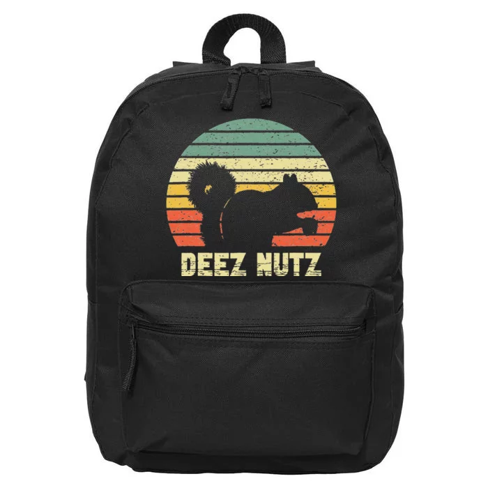 Deez Nuts Nutcracker Squirrel Deez Nutz Deezs Nut Funny 16 in Basic Backpack