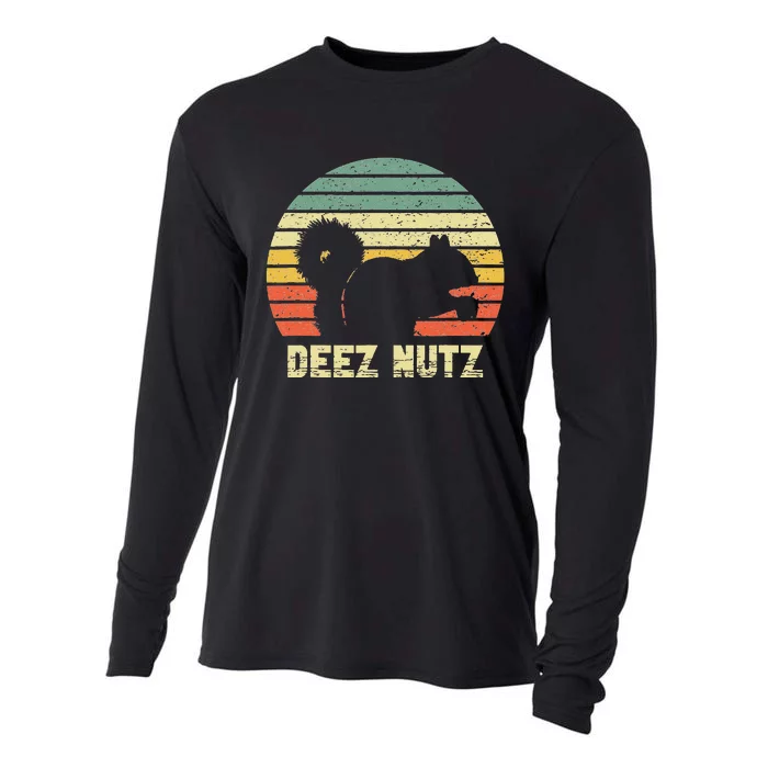 Deez Nuts Nutcracker Squirrel Deez Nutz Deezs Nut Funny Cooling Performance Long Sleeve Crew