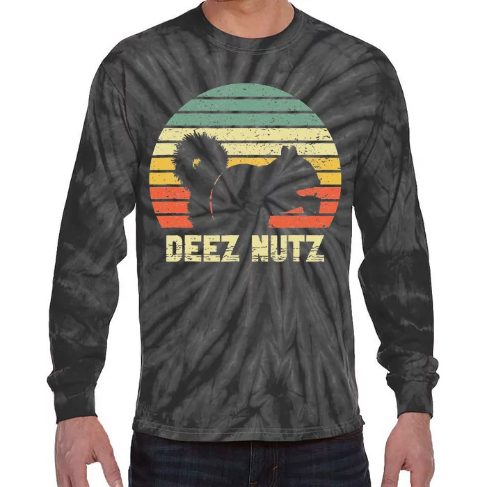 Deez Nuts Nutcracker Squirrel Deez Nutz Deezs Nut Funny Tie-Dye Long Sleeve Shirt