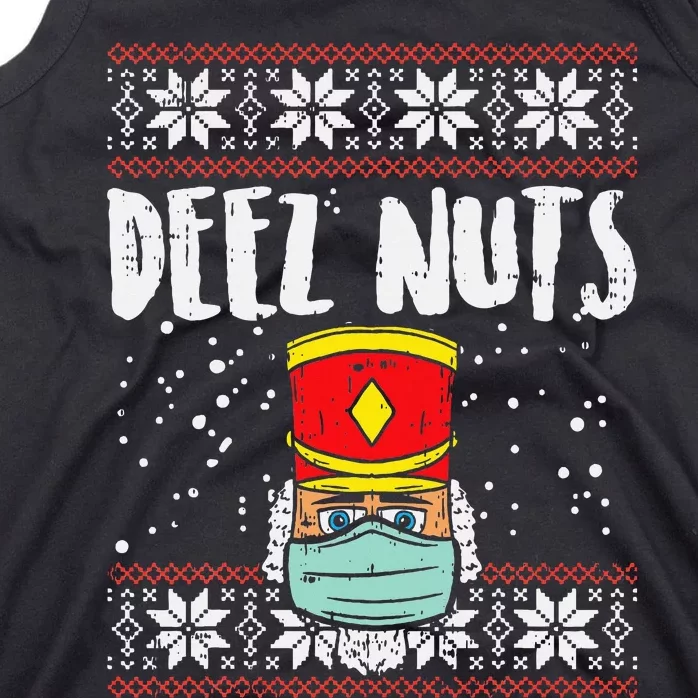 Deez Nuts Nutcracker Face Mask Ugly Xmas Quarantine Tank Top