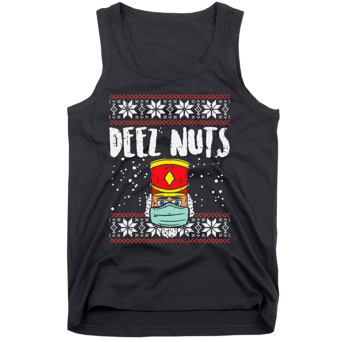 Deez Nuts Nutcracker Face Mask Ugly Xmas Quarantine Tank Top