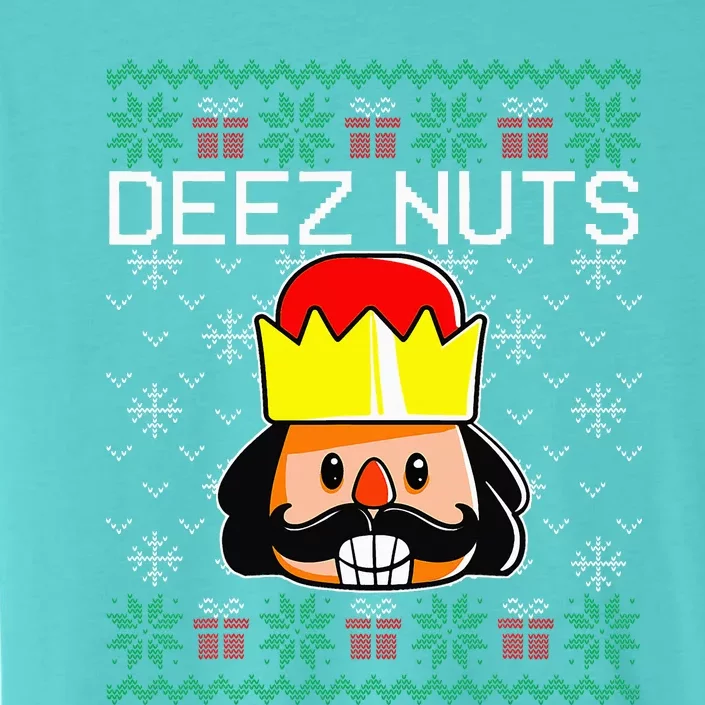 Deez Nuts Nutcracker Ugly Christmas Sweater Meme ChromaSoft Performance T-Shirt