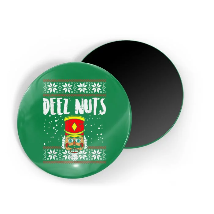 Deez Nuts Nutcracker Funny Ugly Christmas Sweater Meme Gift Magnet