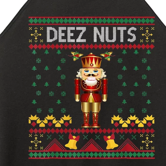 Deez Nuts Nutcracker Ugly Christmas Sweater Women’s Perfect Tri Rocker Tank