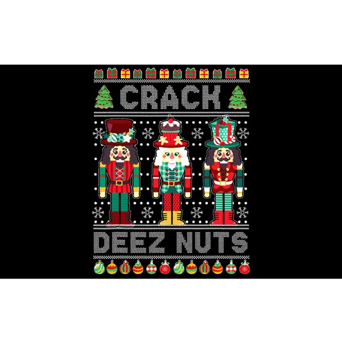 Deez Nuts Nutcracker Funny Ugly Christmas Sweater Xmas  Bumper Sticker