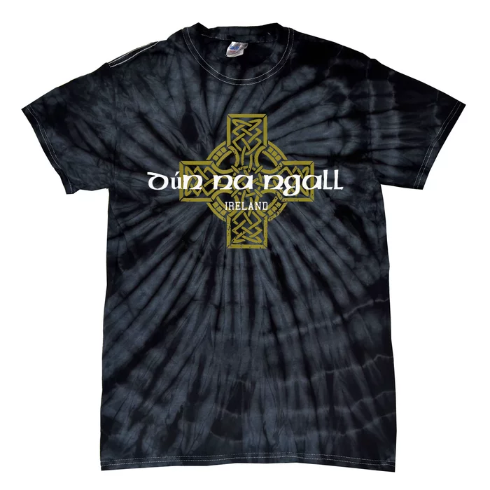 Dun Na Ngall Donegal Ireland Vintage Celtic Cross Tie-Dye T-Shirt