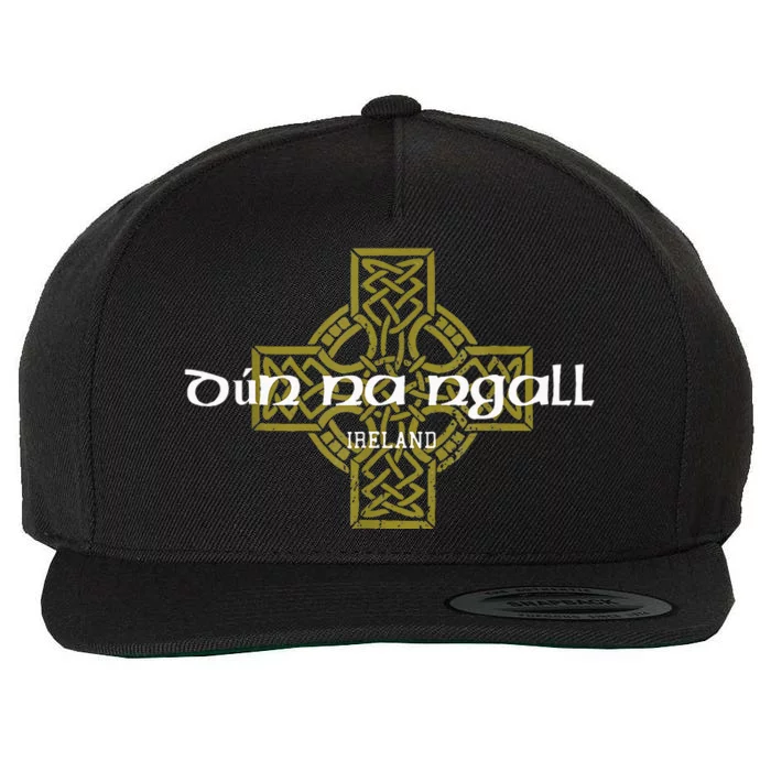 Dun Na Ngall Donegal Ireland Vintage Celtic Cross Wool Snapback Cap