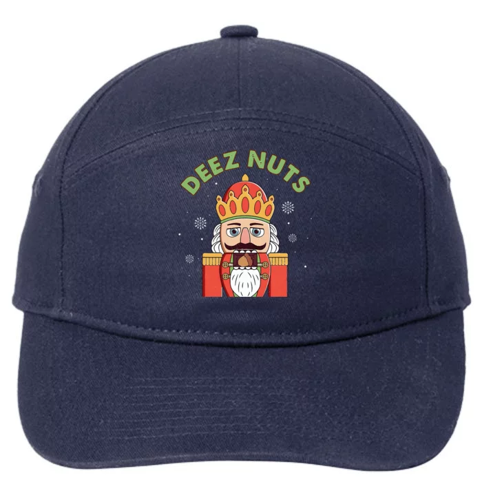 Deez Nuts Nutcracker Nut Funny Christmas Pjs 7-Panel Snapback Hat