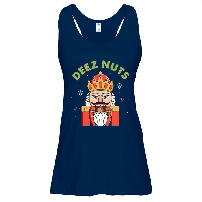 Deez Nuts Nutcracker Nut Funny Christmas Pjs Ladies Essential Flowy Tank