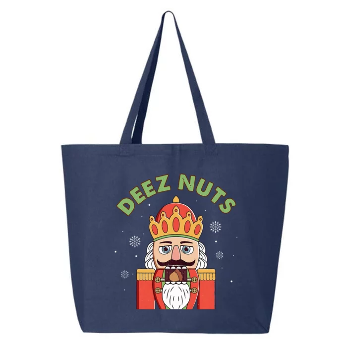 Deez Nuts Nutcracker Nut Funny Christmas Pjs 25L Jumbo Tote