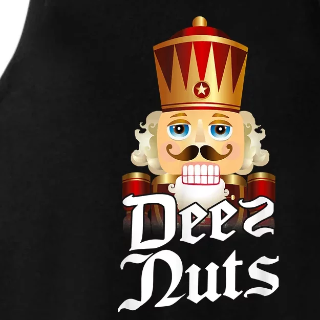 Deez Nuts Nutcracker Nut Funny Xmas Christmas Pajama Family Ladies Tri-Blend Wicking Tank