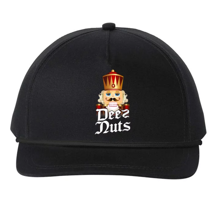 Deez Nuts Nutcracker Nut Funny Xmas Christmas Pajama Family Snapback Five-Panel Rope Hat