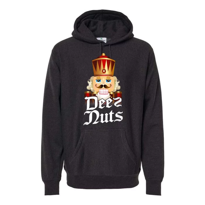 Deez Nuts Nutcracker Nut Funny Xmas Christmas Pajama Family Premium Hoodie