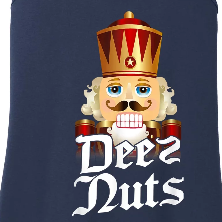 Deez Nuts Nutcracker Nut Funny Xmas Christmas Pajama Family Ladies Essential Tank