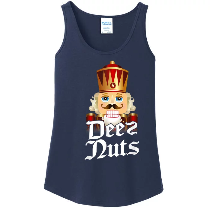 Deez Nuts Nutcracker Nut Funny Xmas Christmas Pajama Family Ladies Essential Tank