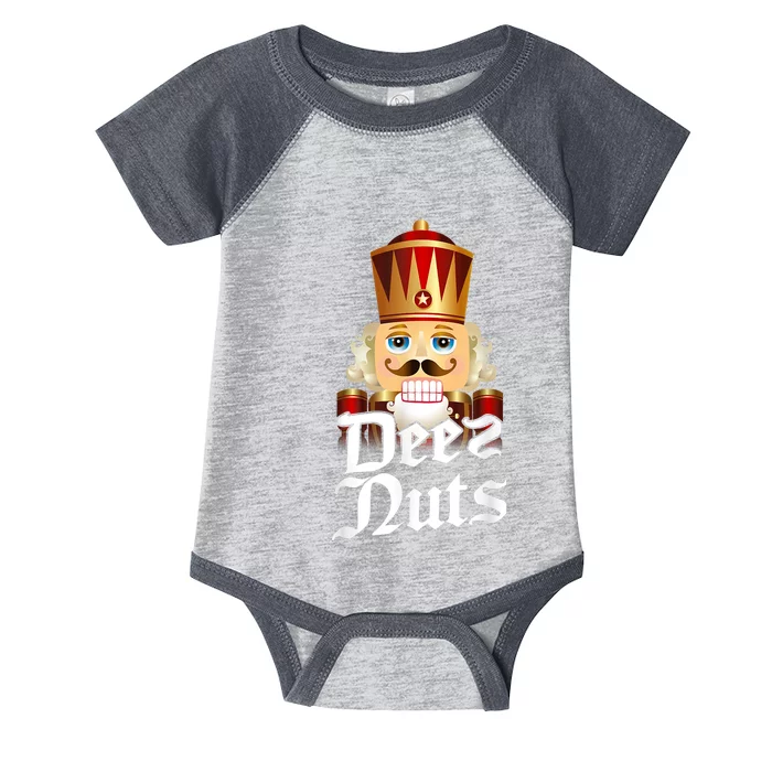 Deez Nuts Nutcracker Nut Funny Xmas Christmas Pajama Family Infant Baby Jersey Bodysuit