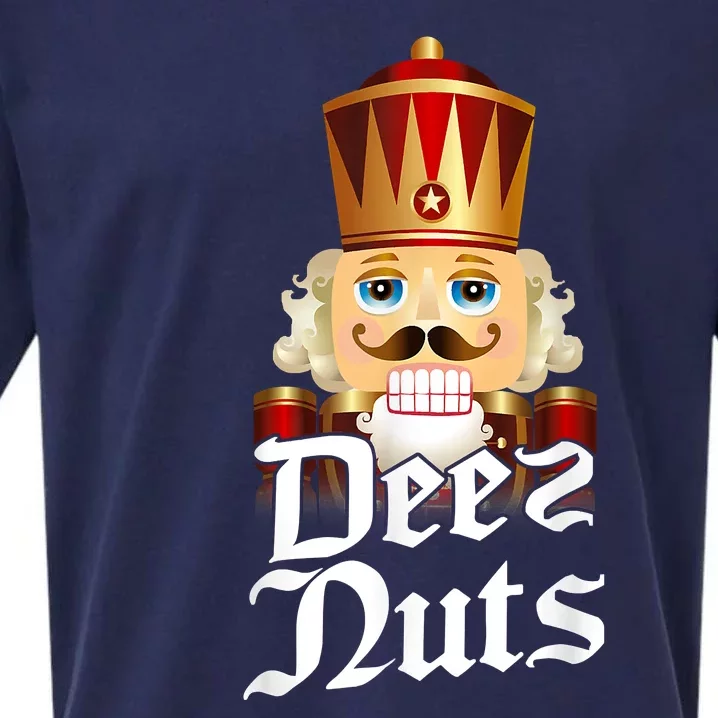 Deez Nuts Nutcracker Nut Funny Xmas Christmas Pajama Family Sueded Cloud Jersey T-Shirt