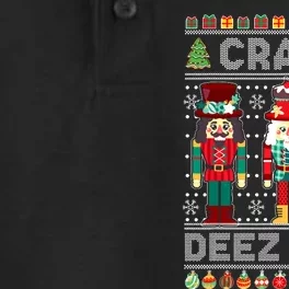 Deez Nuts Nutcracker Funny Ugly Christmas Sweater Xmas Dry Zone Grid Performance Polo