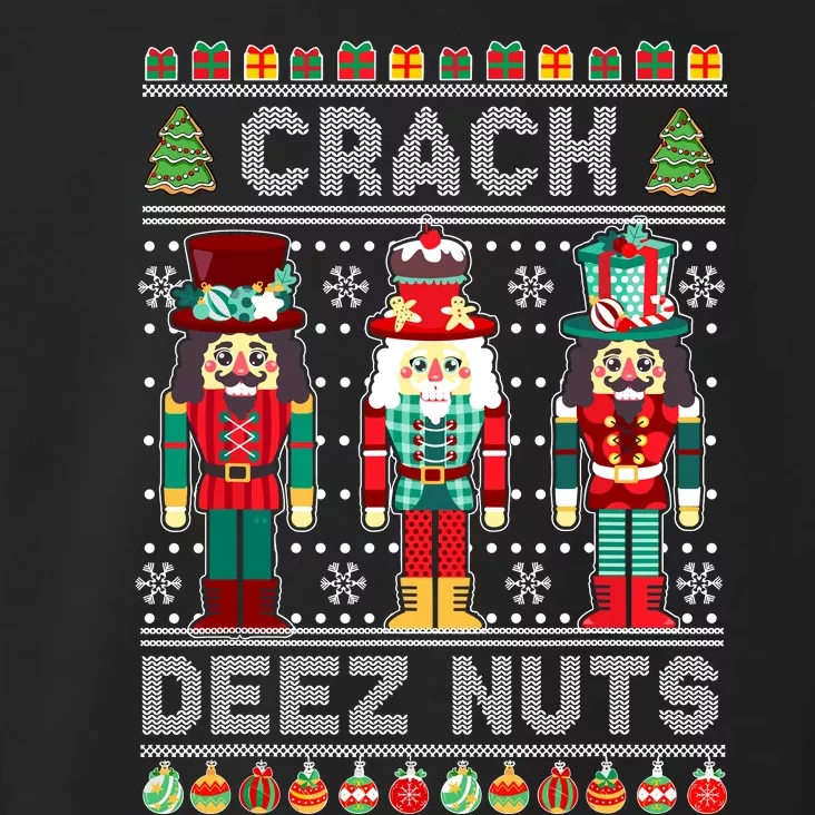 Deez Nuts Nutcracker Funny Ugly Christmas Sweater Xmas Toddler Hoodie