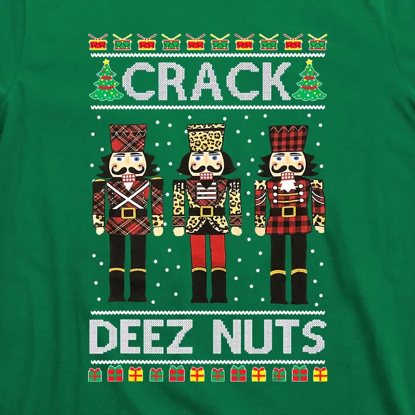 Deez Nuts Nutcracker Nut Women Funny Christmas Pjs T-Shirt