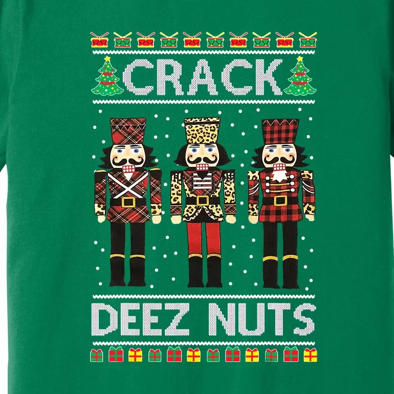 Deez Nuts Nutcracker Nut Women Funny Christmas Pjs Premium T-Shirt