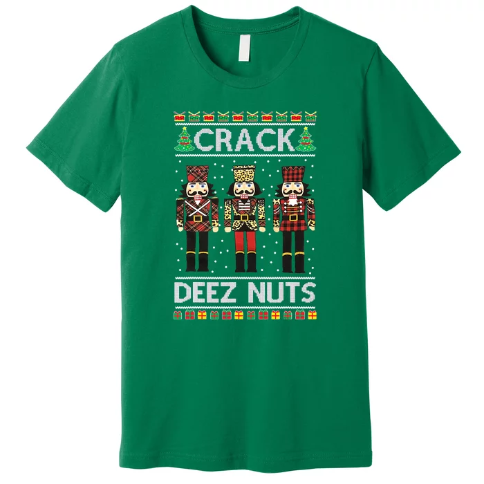 Deez Nuts Nutcracker Nut Women Funny Christmas Pjs Premium T-Shirt