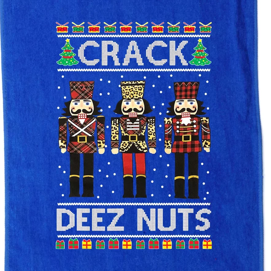 Deez Nuts Nutcracker Nut Women Funny Christmas Pjs Platinum Collection Golf Towel