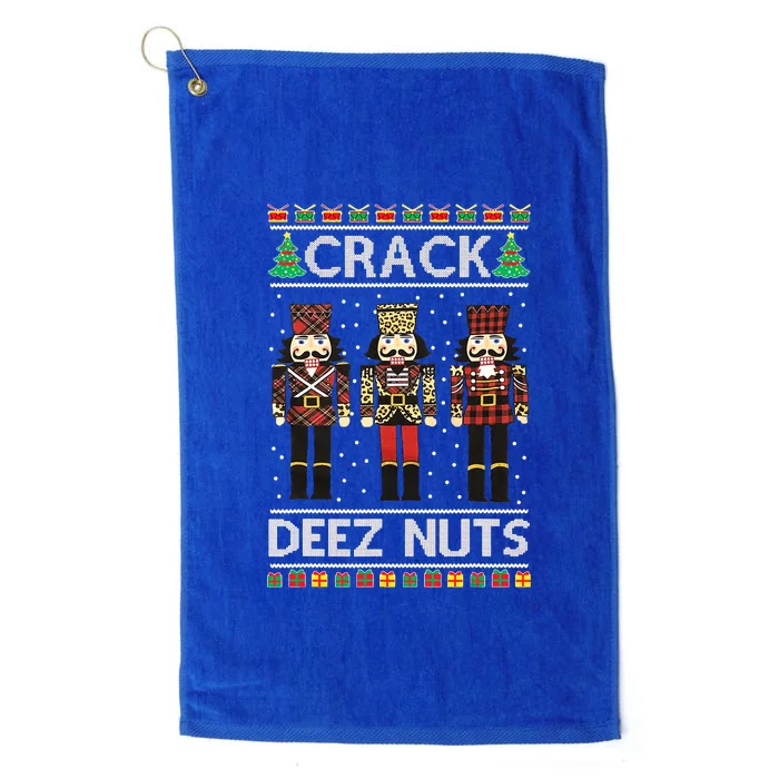 Deez Nuts Nutcracker Nut Women Funny Christmas Pjs Platinum Collection Golf Towel