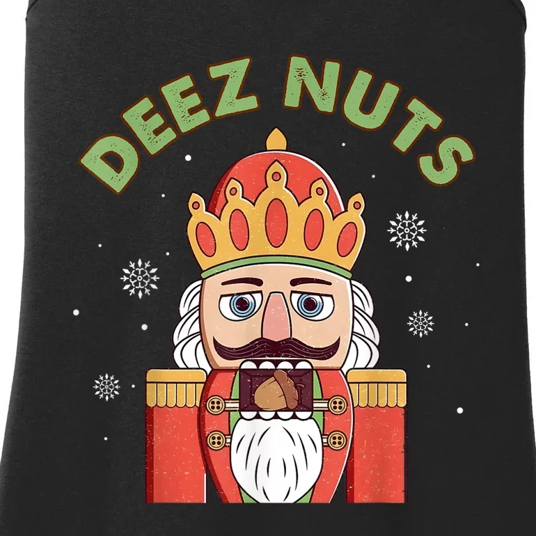 Deez Nuts Nutcracker Nut Women Funny Christmas Pjs Ladies Essential Tank