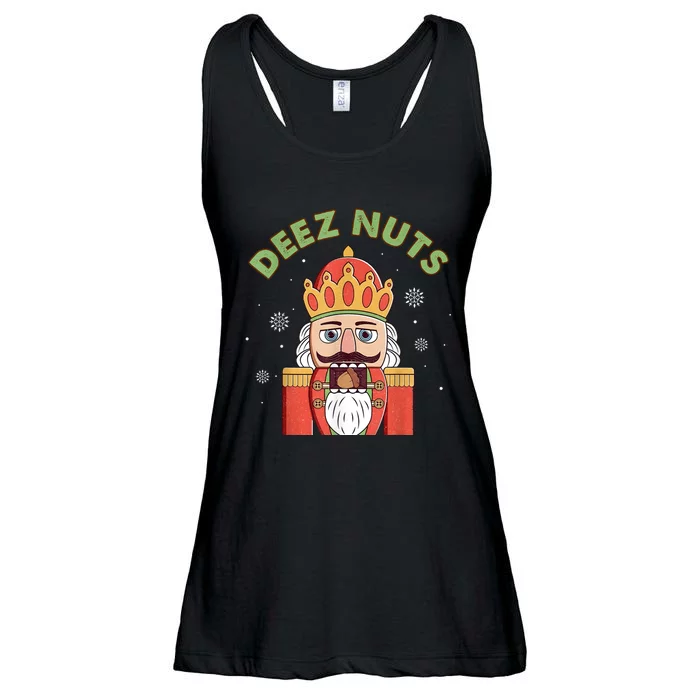 Deez Nuts Nutcracker Nut Women Funny Christmas Pjs Ladies Essential Flowy Tank