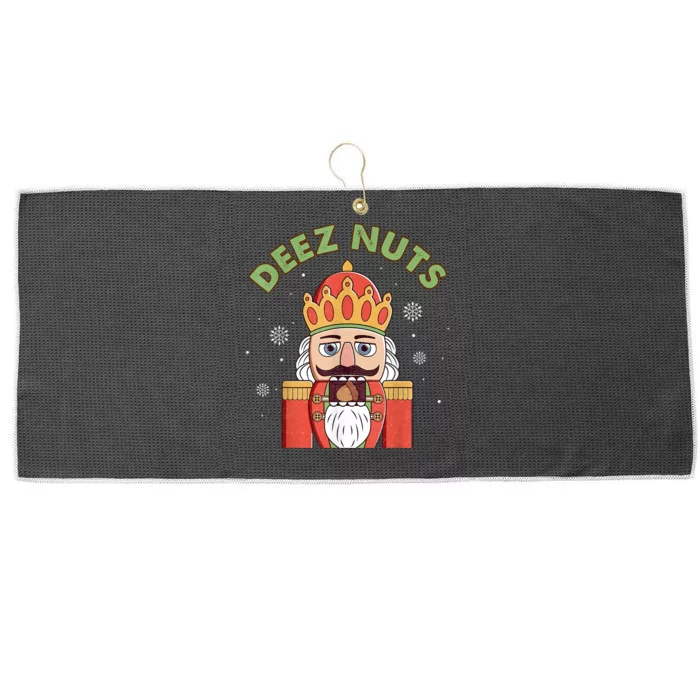 Deez Nuts Nutcracker Nut Women Funny Christmas Pjs Large Microfiber Waffle Golf Towel