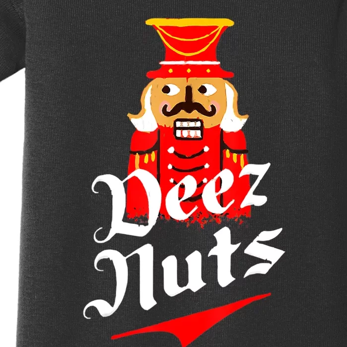 Deez Nuts Nutcracker Shirt Funny Ugly Christmas Sweater Baby Bodysuit