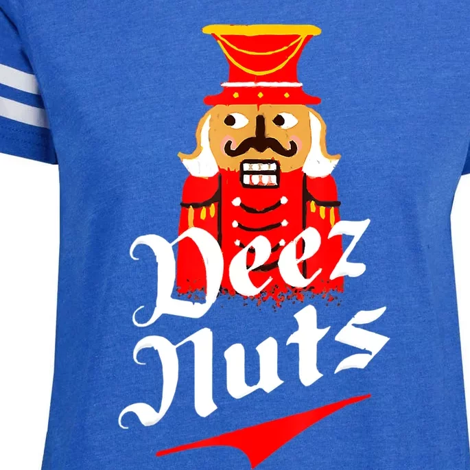 Deez Nuts Nutcracker Shirt Funny Ugly Christmas Sweater Enza Ladies Jersey Football T-Shirt