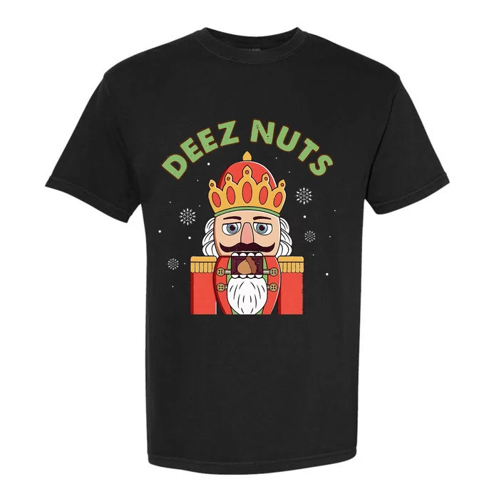 Deez Nuts Nutcracker Nut Wo Funny Christmas Pjs Garment-Dyed Heavyweight T-Shirt