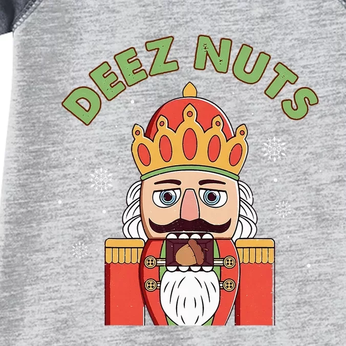 Deez Nuts Nutcracker Nut Wo Funny Christmas Pjs Infant Baby Jersey Bodysuit