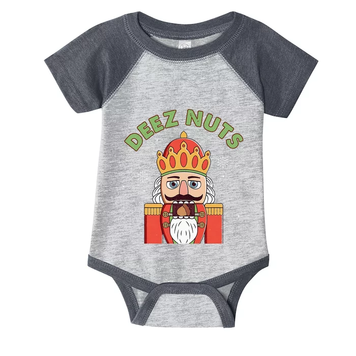 Deez Nuts Nutcracker Nut Wo Funny Christmas Pjs Infant Baby Jersey Bodysuit