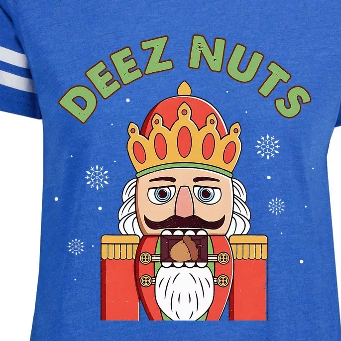 Deez Nuts Nutcracker Nut Wo Funny Christmas Pjs Enza Ladies Jersey Football T-Shirt