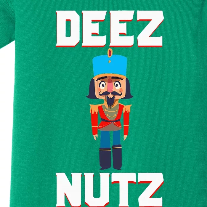 Deez Nutz Nutcracker Nuts Holiday Christmas Baby Bodysuit