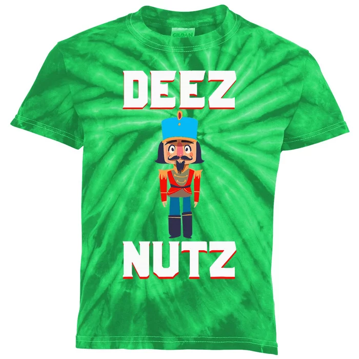 Deez Nutz Nutcracker Nuts Holiday Christmas Kids Tie-Dye T-Shirt