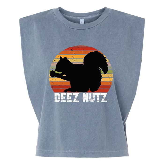 Deez Nutz Nutcracker Squirrel Gopher Chipmunk Garment-Dyed Women's Muscle Tee