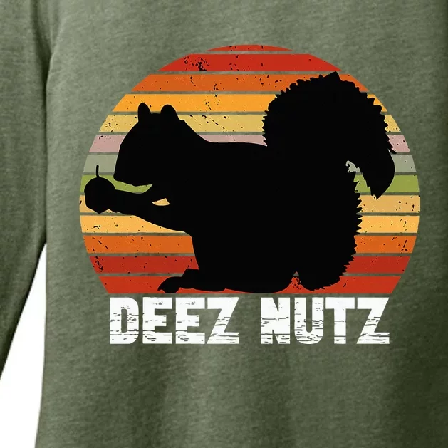 Deez Nutz Nutcracker Squirrel Gopher Chipmunk Womens CVC Long Sleeve Shirt